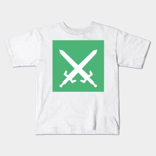 Crossed Swords green Kids T-Shirt